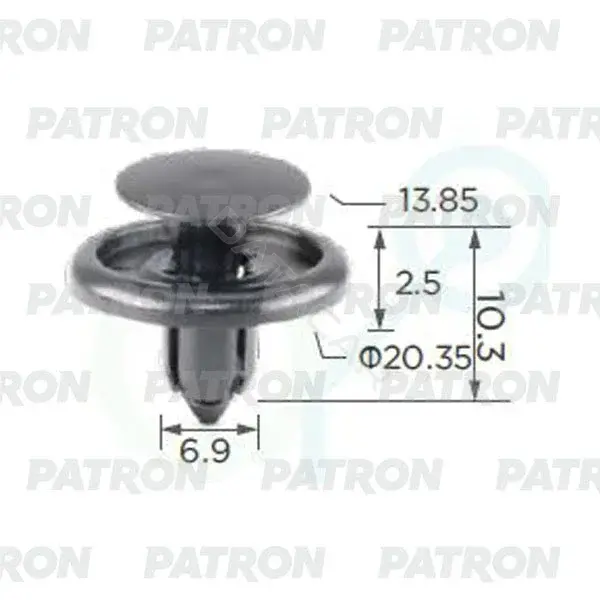 Клипсы, фиксаторы, зажимы PATRON P37-0059A