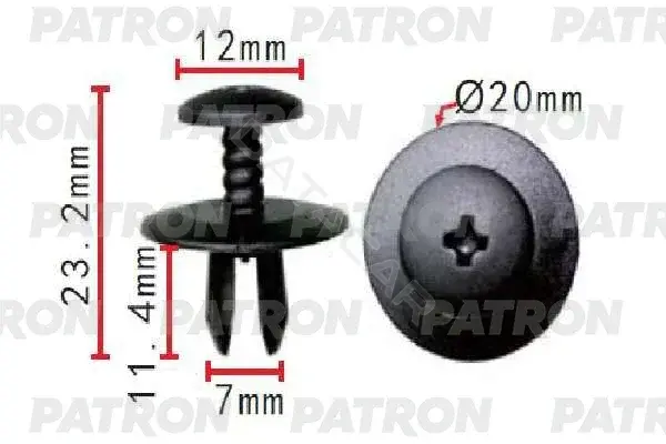 Клипсы, фиксаторы, зажимы PATRON P37-1662