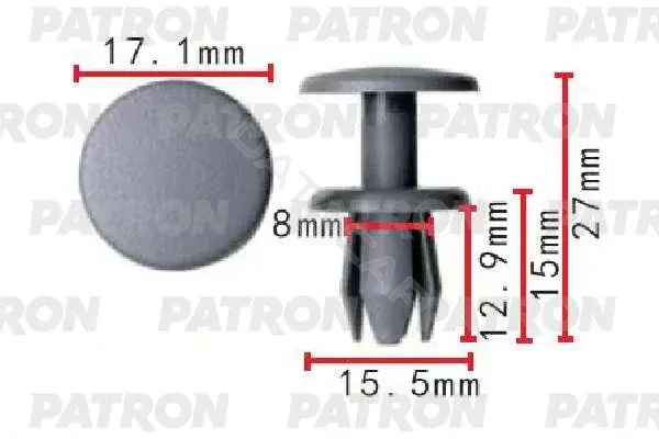 Клипсы, фиксаторы, зажимы PATRON P37-1663