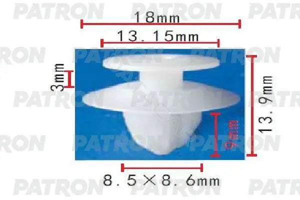 Клипсы, фиксаторы, зажимы PATRON P37-1766