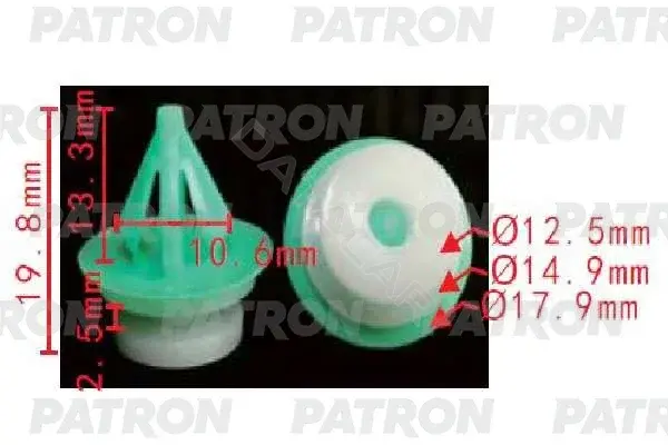 Клипсы, фиксаторы, зажимы PATRON P37-2002