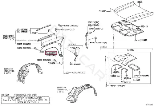 Крыло переднее TOYOTA 53801-60B80