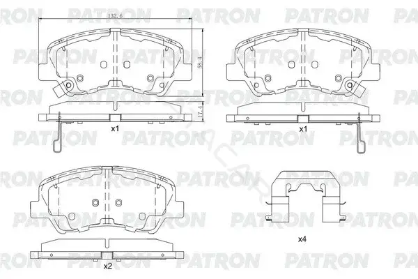 Тормозные колодки PATRON PBP017