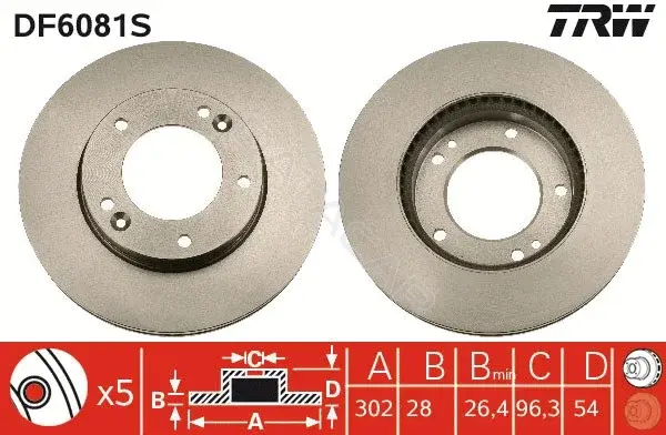 Тормозные диски TRW DF6081S