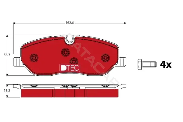 Тормозные колодки TRW GDB1631DTE