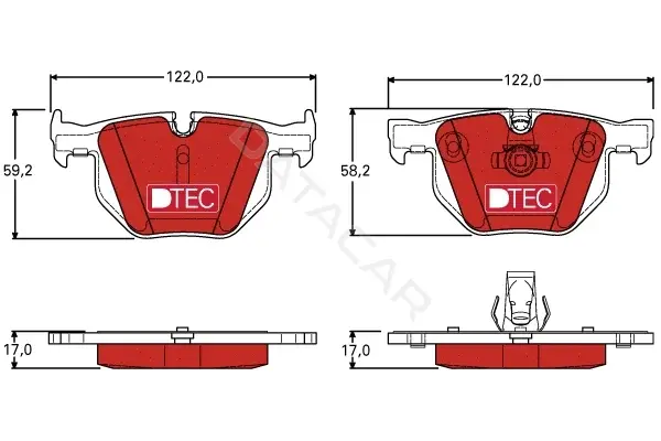 Тормозные колодки TRW GDB1727DTE