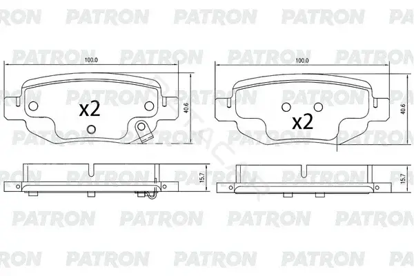 Тормозные колодки PATRON PBP348