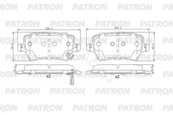 Тормозные колодки PATRON PBP364