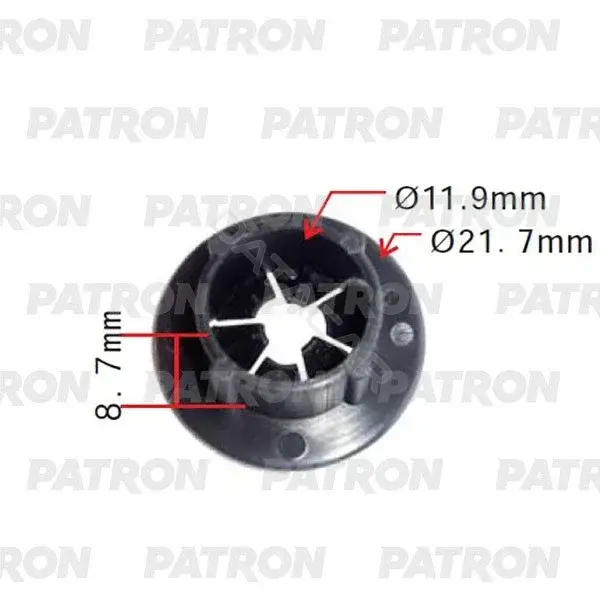 Клипсы, фиксаторы, зажимы PATRON P37-2066