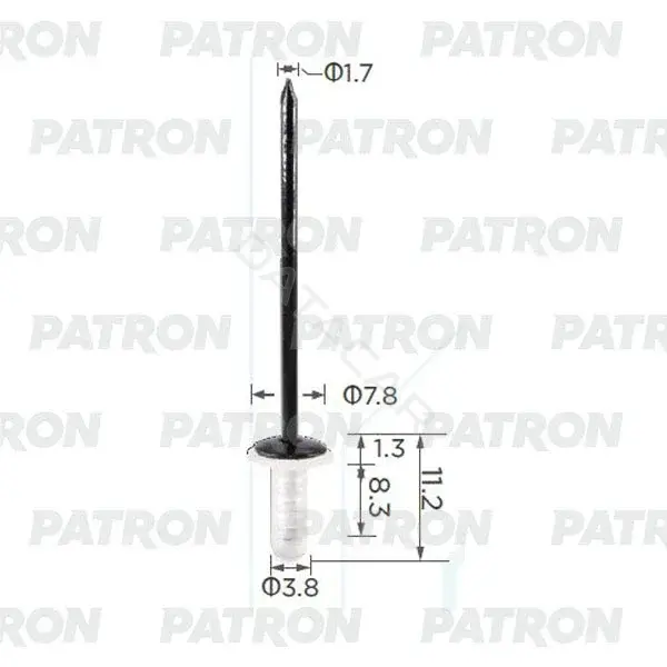 Клипсы, фиксаторы, зажимы PATRON P37-1424