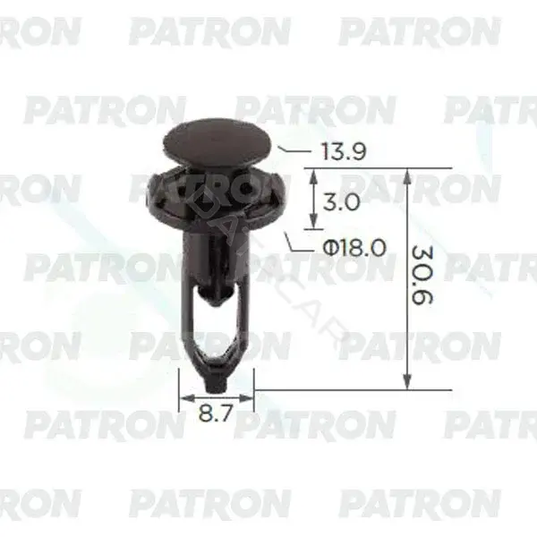 Клипсы, фиксаторы, зажимы PATRON P37-0006A