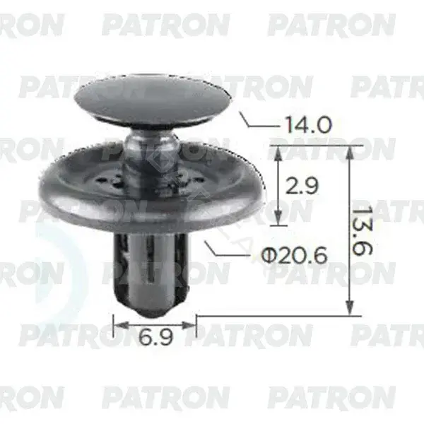 Клипсы, фиксаторы, зажимы PATRON P37-0034A