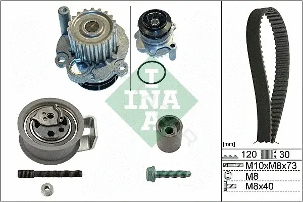 Комплект ГРМ с помпой INA 530009131