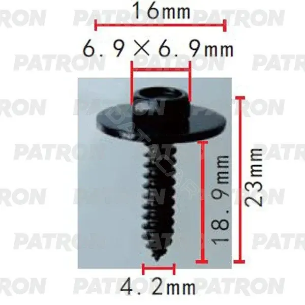 Клипсы, фиксаторы, зажимы PATRON P37-2163