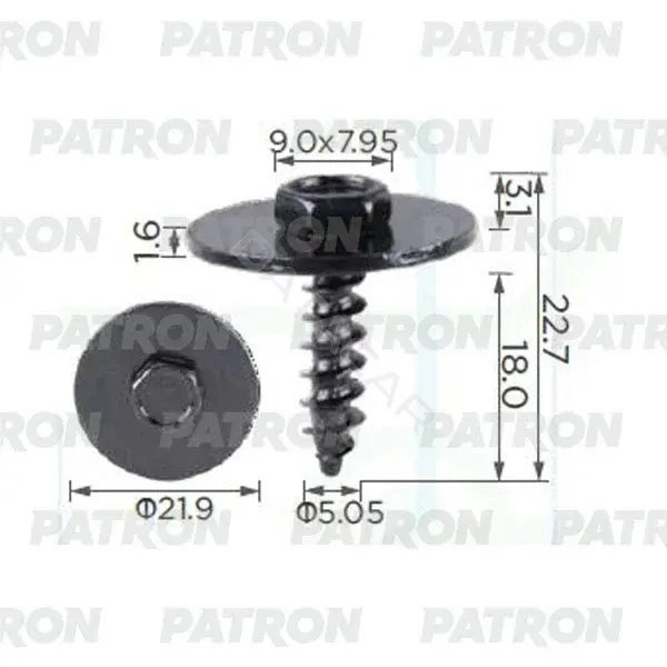 Клипсы, фиксаторы, зажимы PATRON P37-2401