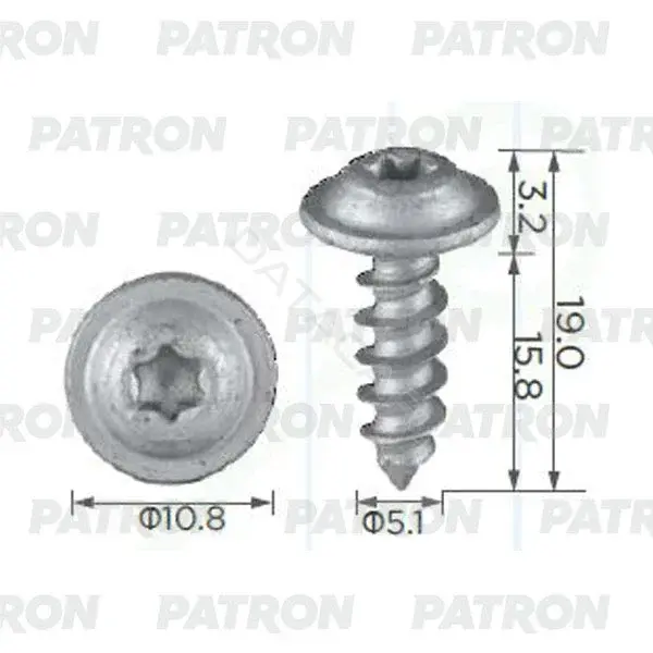 Клипсы, фиксаторы, зажимы PATRON P37-2403