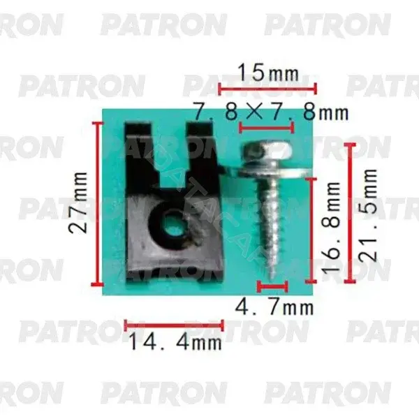 Клипсы, фиксаторы, зажимы PATRON P37-2158
