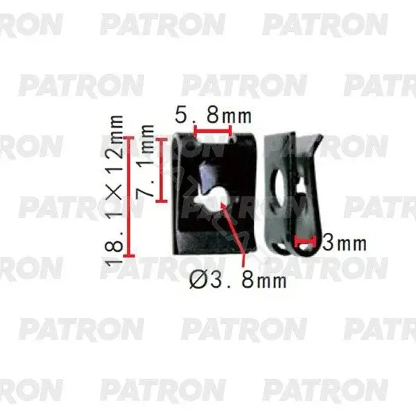 Клипсы, фиксаторы, зажимы PATRON P37-2318