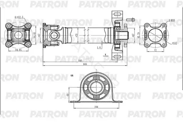 Кардан PATRON PKR027