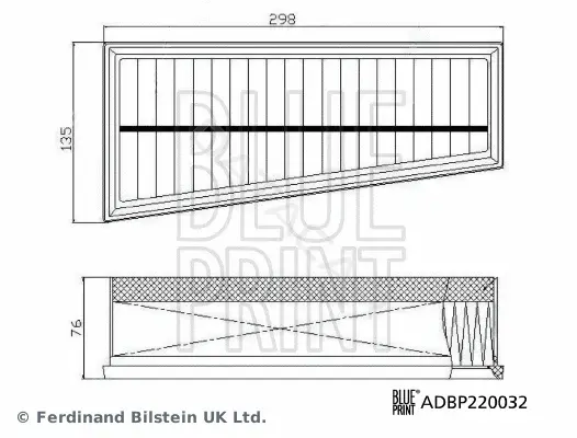 Воздушный фильтр BLUE PRINT ADBP220032