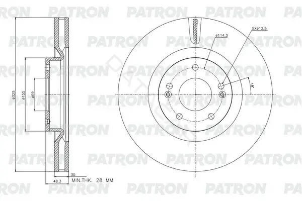 Тормозные диски PATRON PBD1349