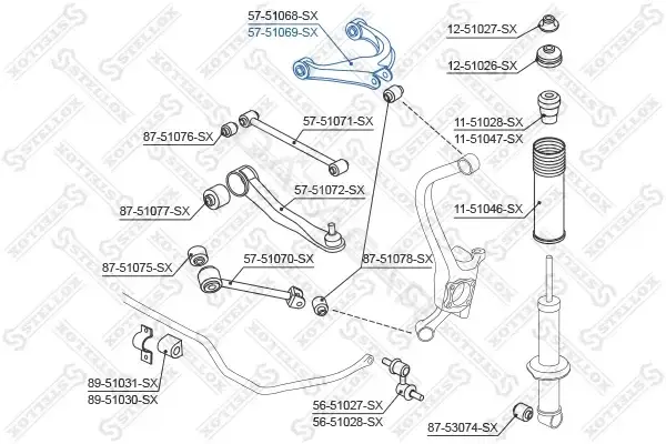 Рычаги STELLOX 57-51069-SX