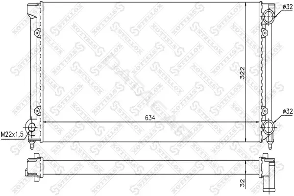 Радиатор охлаждения STELLOX 10-25001-SX