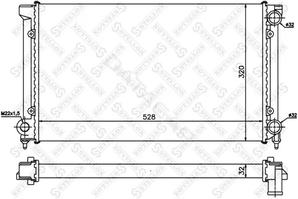 Радиатор охлаждения STELLOX 10-25003-SX