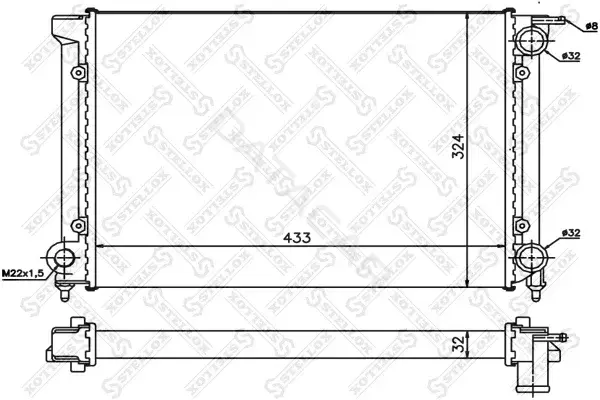 Радиатор охлаждения STELLOX 10-25004-SX