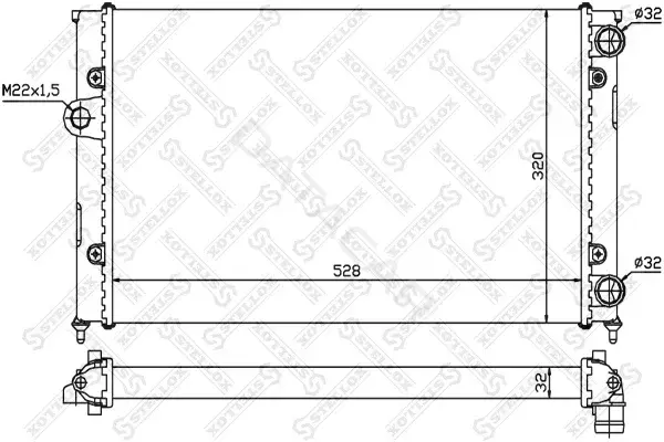 Радиатор охлаждения STELLOX 10-25005-SX