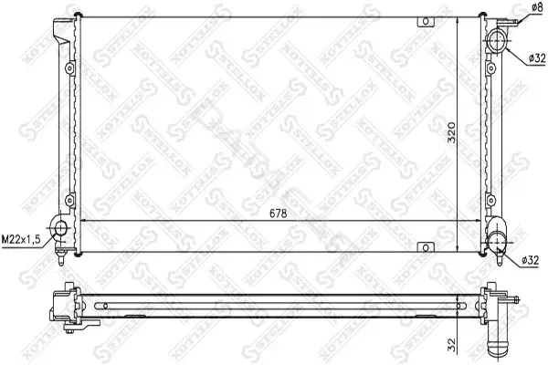 Радиатор охлаждения STELLOX 10-25012-SX