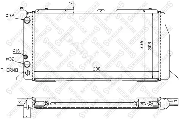 Радиатор охлаждения STELLOX 10-25020-SX