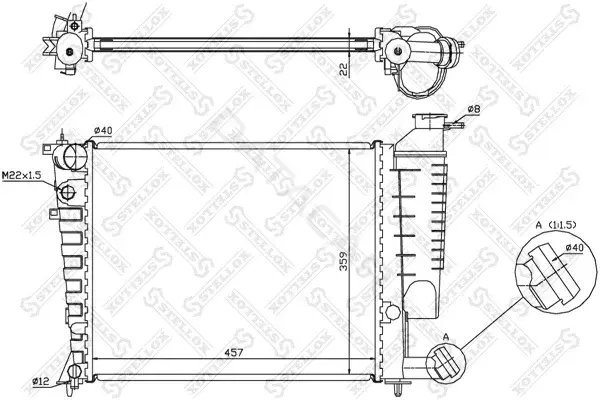 Радиатор охлаждения STELLOX 10-25026-SX