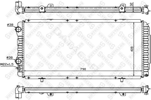 Радиатор охлаждения STELLOX 10-25027-SX