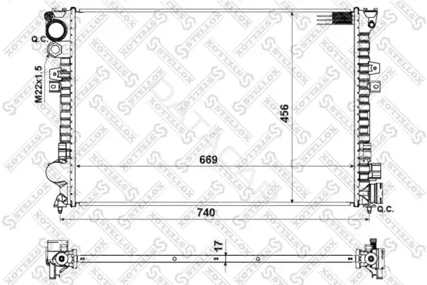 Радиатор охлаждения STELLOX 10-25028-SX