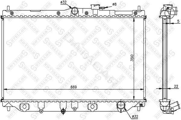 Радиатор охлаждения STELLOX 10-25032-SX