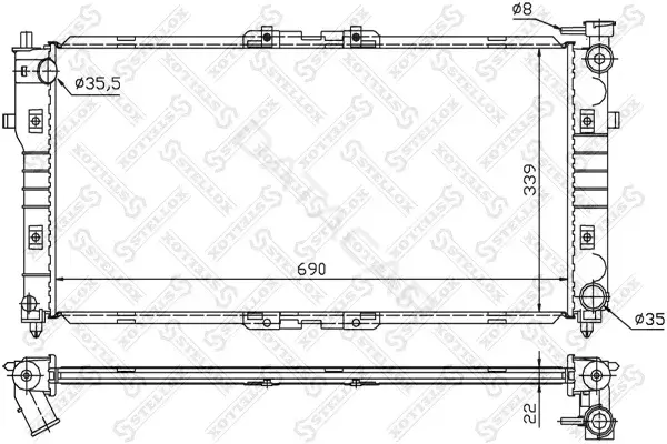Радиатор охлаждения STELLOX 10-25033-SX