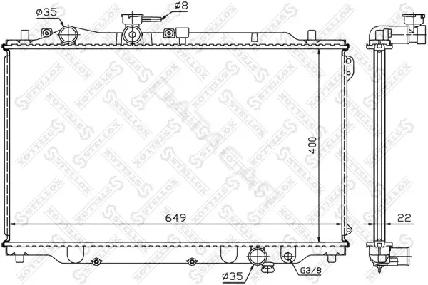 Радиатор охлаждения STELLOX 10-25034-SX