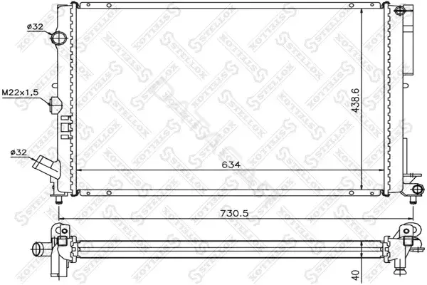 Радиатор охлаждения STELLOX 10-25037-SX