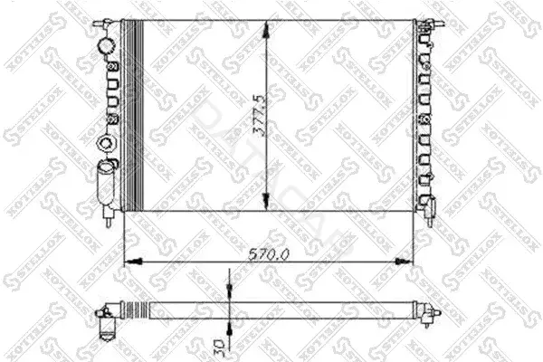 Радиатор охлаждения STELLOX 10-25039-SX