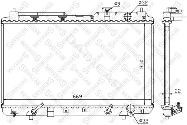 Радиатор охлаждения STELLOX 10-25050-SX