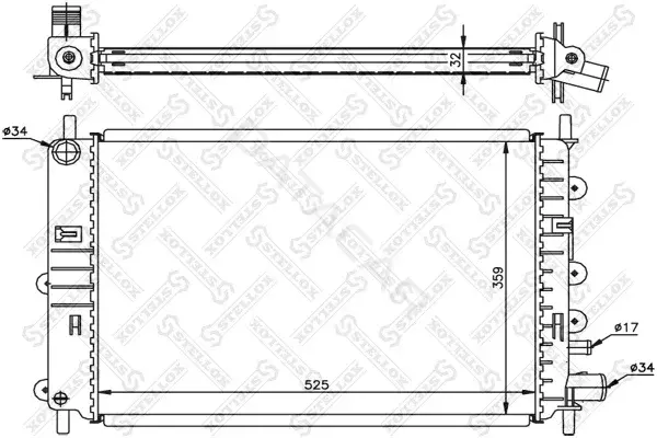 Радиатор охлаждения STELLOX 10-25055-SX