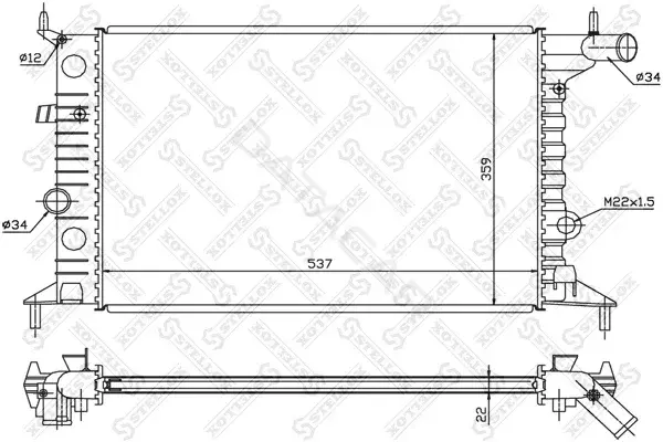Радиатор охлаждения STELLOX 10-25060-SX