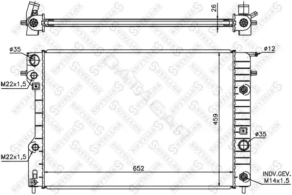Радиатор охлаждения STELLOX 10-25065-SX