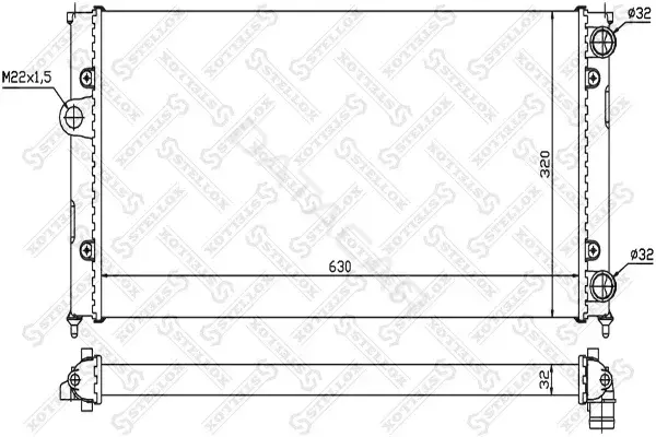 Радиатор охлаждения STELLOX 10-25069-SX