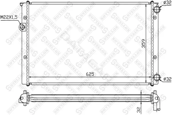 Радиатор охлаждения STELLOX 10-25071-SX