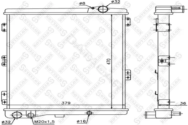 Радиатор охлаждения STELLOX 10-25080-SX