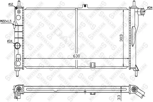 Радиатор охлаждения STELLOX 10-25101-SX