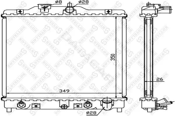 Радиатор охлаждения STELLOX 10-25103-SX