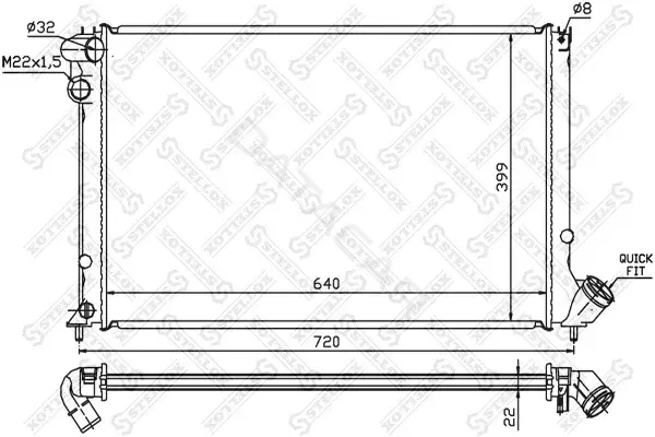 Радиатор охлаждения STELLOX 10-25105-SX